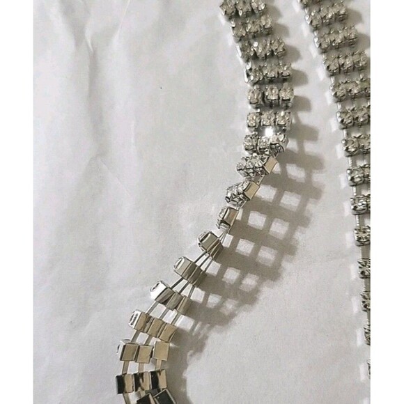 Rhinestone Heart Bucle Belt Size S-M Macy's Backstage True Love- 3 Row New - Picture 9 of 9